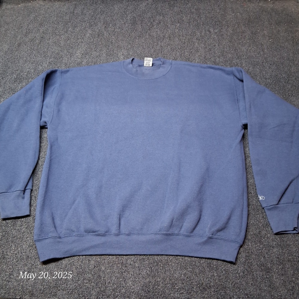 VTG JennieO Fruit of The Loom Sweatshirt Plain Blank Solid Size XL‎ Blue